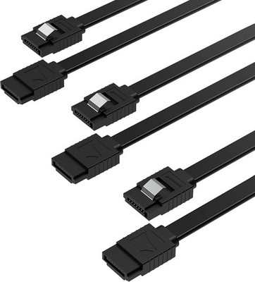 SABRENT SATA III Kabel (3 Stück), HDD SDD Datenkabel 6Gbps 51cm, mit Metall
