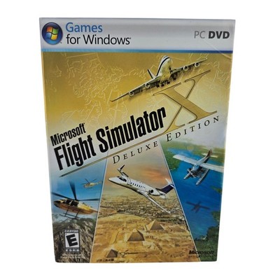 Microsoft Flight Simulator X Deluxe Edition PC DVD Windows Gold Good Nostalgia