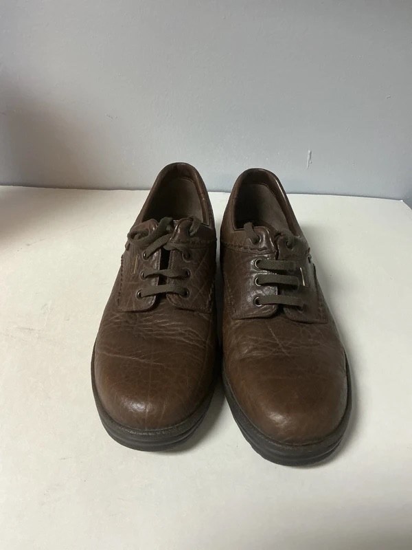 MEPHISTO MATCH Run Off Full Grain LEATHER Brown Walking OXFORD SHOES Mens US 9.