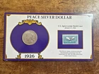 1926 Peace Silver Dollar Framed with History and U.S. Stamp #504