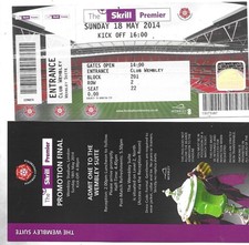 2 TICKETS -2014 CONFERENCE PLAY-OFF FINAL - CAMBRIDGE UNITED v GATESHEAD