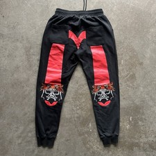 Vintage Black And Red Daicock Evisu Sweatpants Embroidered 32x29 Cuffed