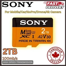 2TB 1TB 512GB 256GB 128GB Micro SD Memory Card High Speed TF Flash Class 10 V30