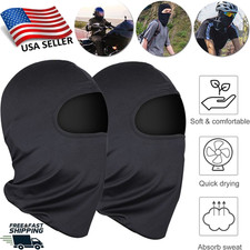 2Pcs Men Balaclava Black Face Mask Lightweight Motorcycle Warmer Winter Ski Mask