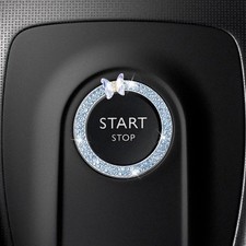 Blue Crystal Rhinestone Car Butterfly Ring Emblem, Ignition Key Kn Color: Blue