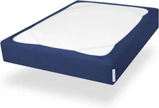 Stylish Full Size Navy Box Spring Cover with  - Easy Care