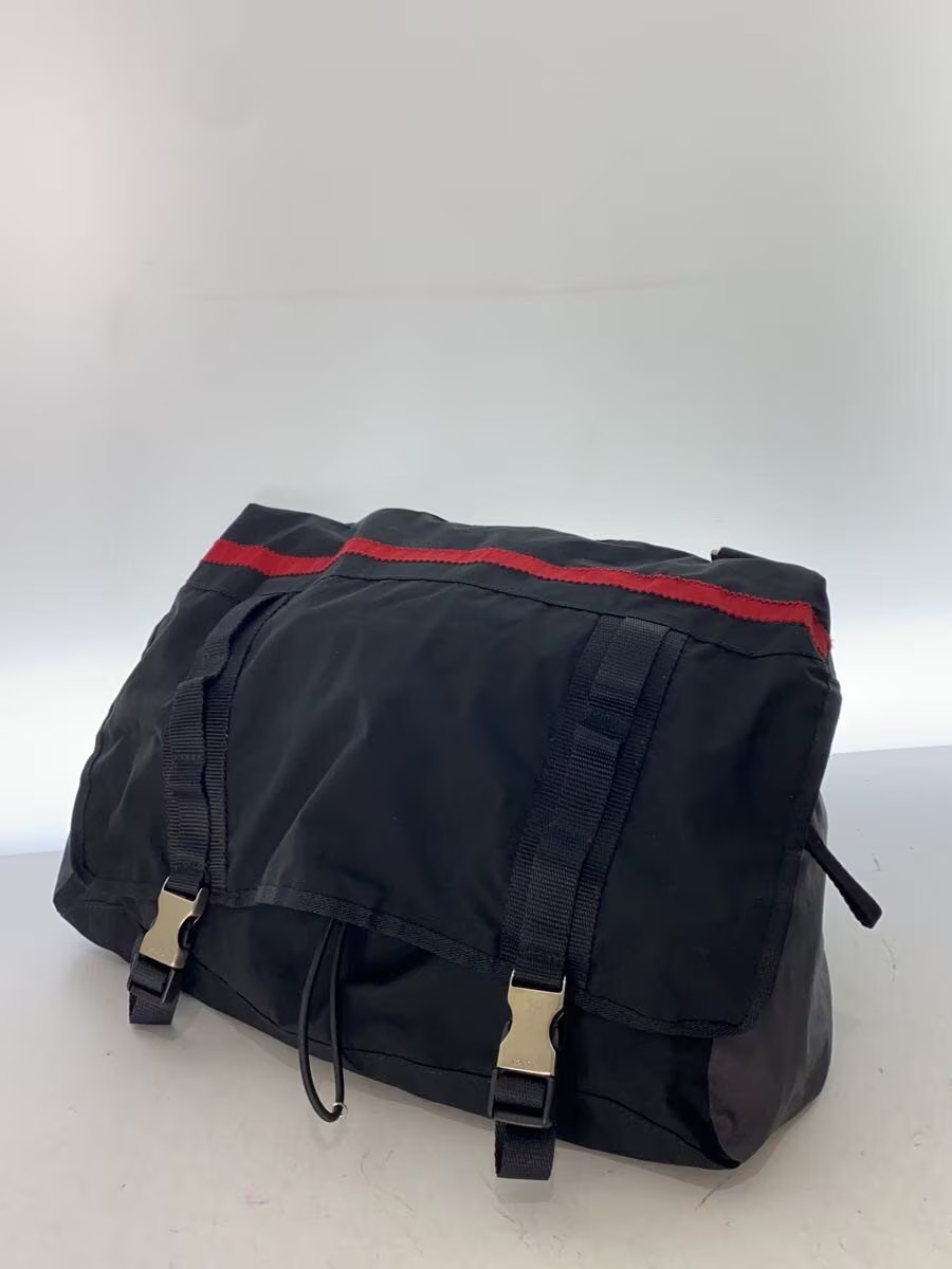 PRADA Shoulder Bag Nylon Black Plain thumbnail 2