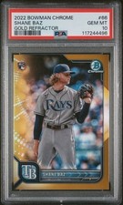 2022 Bowman Chrome Shane Baz Gold Refractor Rookie #/50 PSA 10