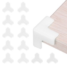 12Pcs Corner Protectors Table Corner Protectors T-shaped White