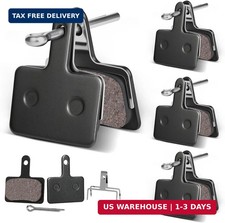 4 Pairs MTB Disc Brake Pads Resin Semi-Metallic Quiet W/ Install Kit E-Bike