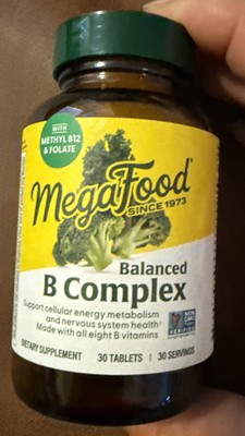 MegaFood Balanced B Complex 30 Tablets Dairy-Free, Gluten-Free, Soy-Free Exp9/27