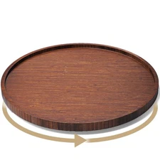 Lazy Susan Organizer for Kitchen,Bamboo Turntable for Cabinet,Pantry,Vanity,L...