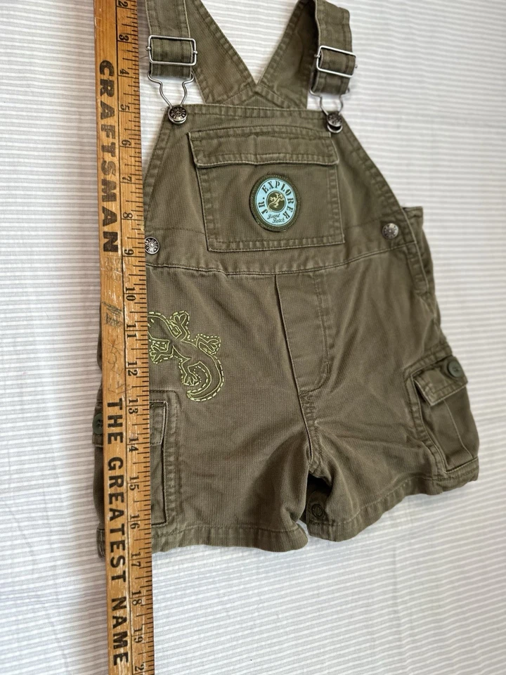 Комбинезон Koala Kids зеленый шалфей ящерица вышитые карманы детский размер 12 месяцев - Изображение 4 из 4