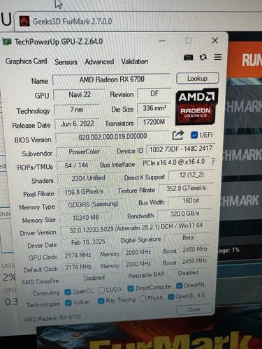 PowerColor Radeon RX 6700 10GB Fighter GDDR6 Video Graphics Card GPU - Picture 5 of 5