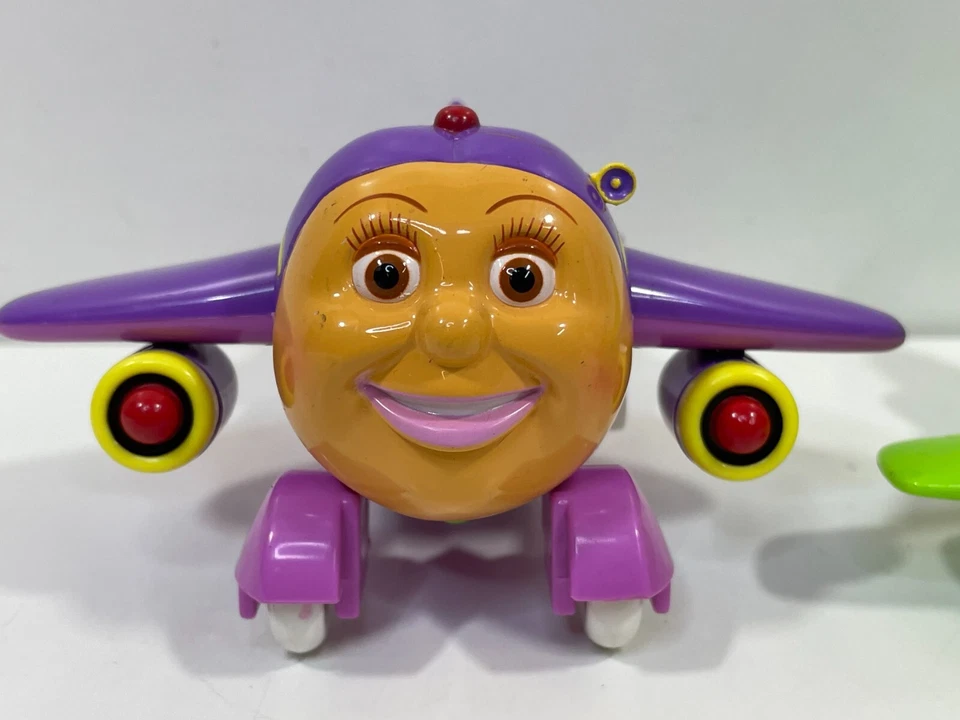 Lote de 2 Juguetes Vintage 2002 Wind Up Wonder Pal Jay the Jet Avión SNUFFY+TRACY Foto 2 de 4