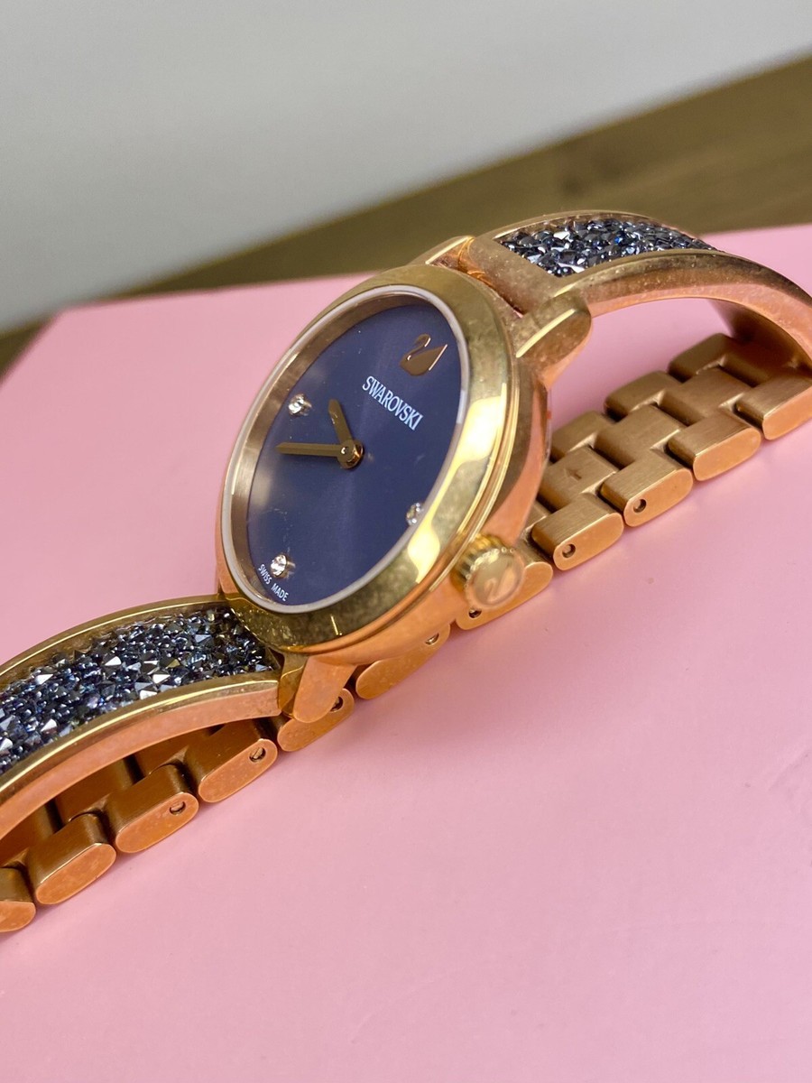 Swarovski Crystal Cosmic Rock Watch Metal Black Rose Gold Swarovski Crystal Cosmic Rock Watch Metal Black Rose Gold