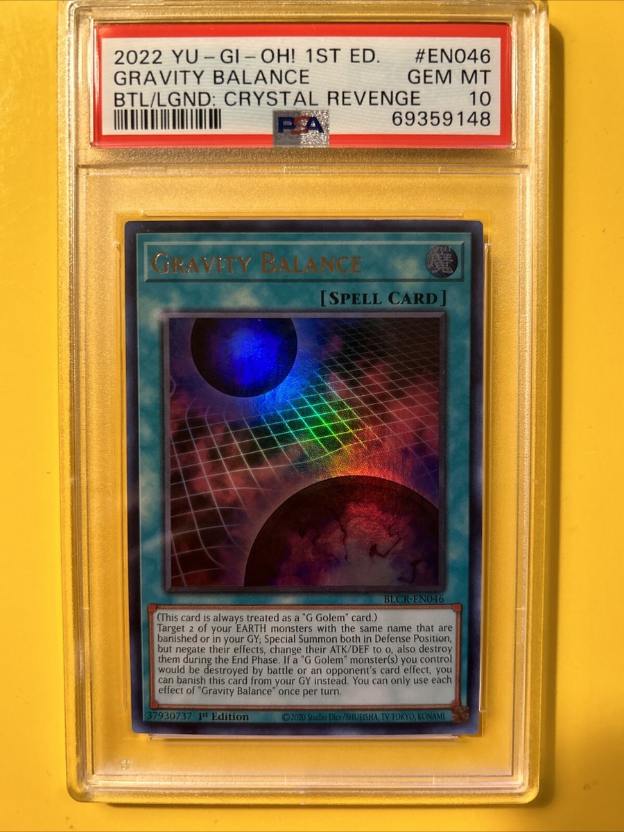 YuGiOh GRAVITY BALANCE #BLCR-EN046🔥PSA 10 GEM MINT🔥1st EDITION