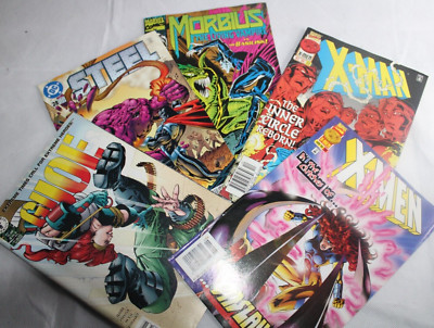 Comic Book bundle! X-Men, GI Joe, Steel, Morbius! paper back good condition