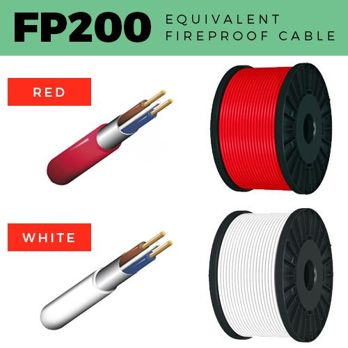 FP200 EQUIVALENT CABLE 2 CORE-4 CORE FIREPROOF 1MM-2.5MM FIRE ALARM RED ...