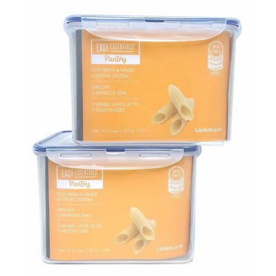 pack Of 2 Lock & Lock Airtight Rectangular Tall Food Storage Container 131.87o