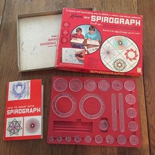 Vintage KENNER Spirograph Set 401 Red Tray 1967 Version Box Instruction