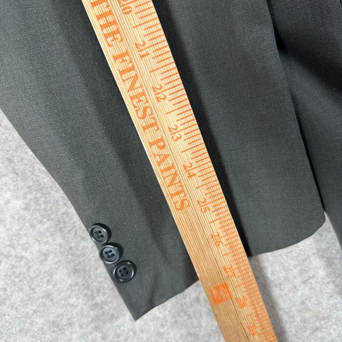 Franco Tassi Mens Sport Coat Blazer Suit Jacket 48R Gray 6 Button Wool* - Picture 19 of 21