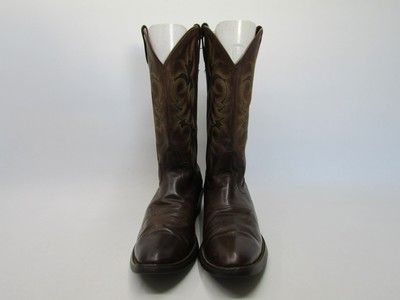 JUSTIN Mens Size 8 D Black Leather Lizard Western Cowboy  display picture 1