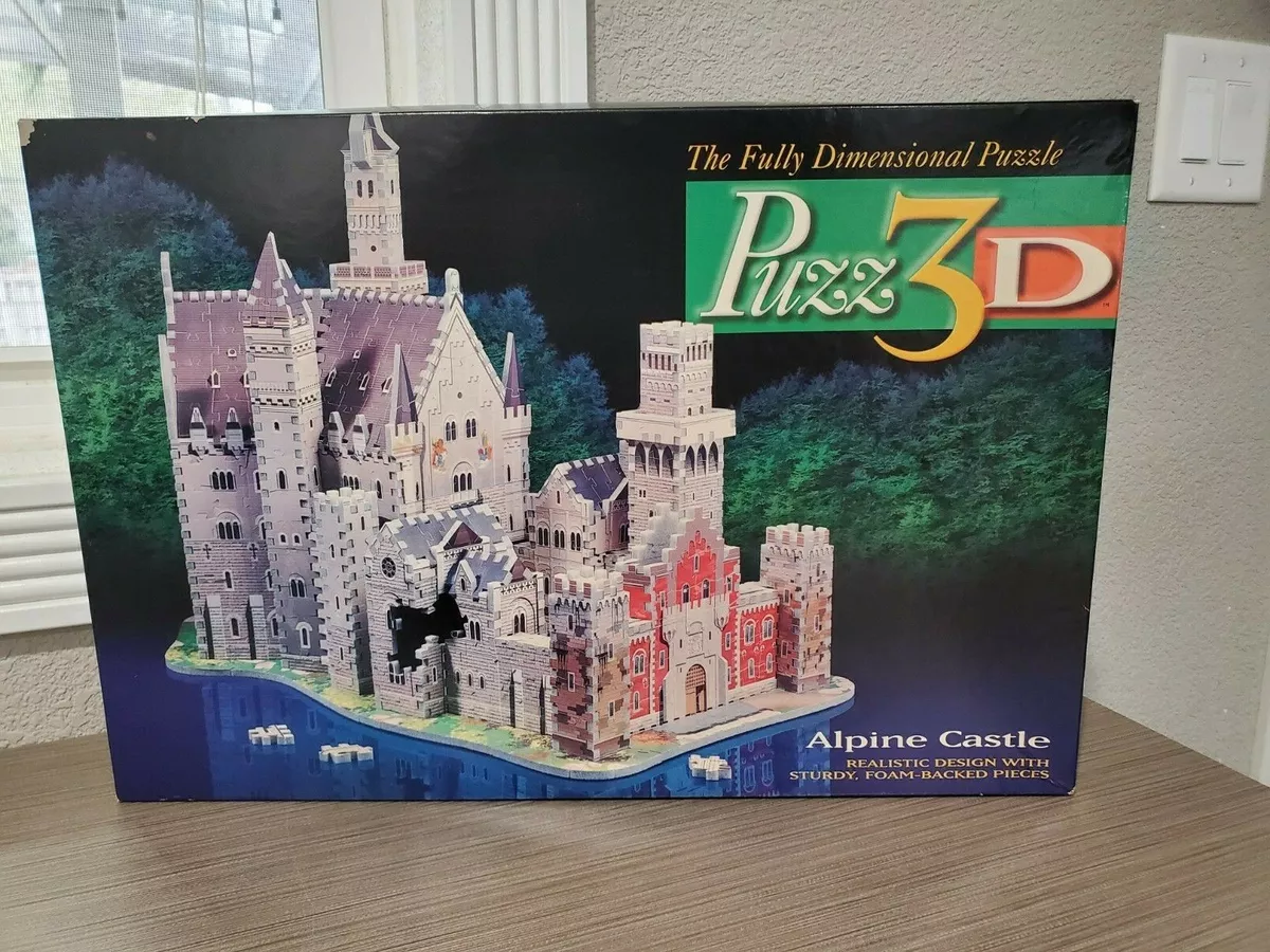 PUZZ 3D Alpine Castle 1000 piece 3 D Jigsaw Puzzle Milton Bradley