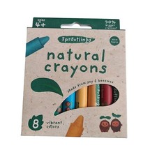Sproutlings Natural Crayons Soy  Beeswax Blend, 8 Vibrant Colors  M-667