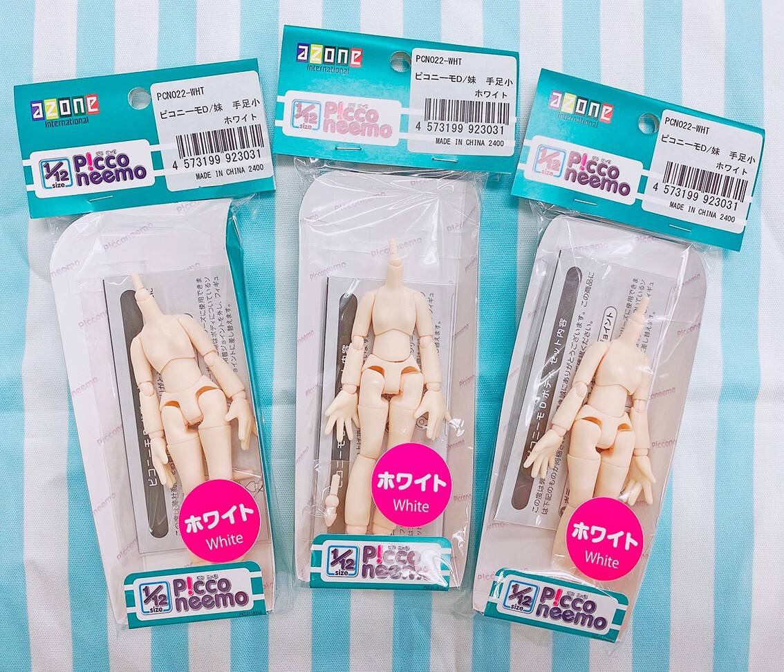 Azone 1/12 Picco Neemo Body D/Younger Sister Small Hands/ White F