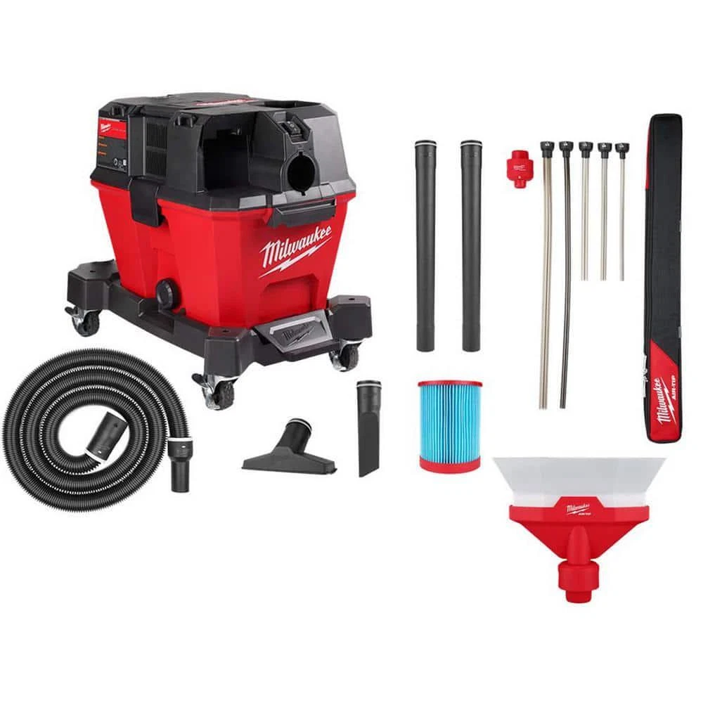 Milwaukee 6 Gal Cordless Wet Dry Shop Vac W Filter Hose AIR TIP