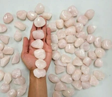 Large Tumbled Rose Quartz Crystals Natural Gems Crystal Tumbles Healing Stones