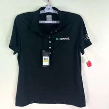 Callaway Golf Cooling Short Sleeve Polo Top Womens Size M Black Hempire Wraps N