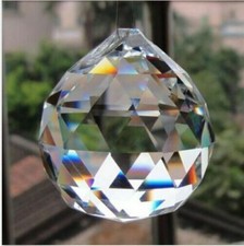 Clear 2" FENG SHUI HANGING CRYSTAL BALL 50mm Sphere Prism Rainbow Sun Catcher