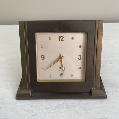 Rare Guardier Day, Date, 15 Swiss Jewel Movement, Not Working Likely Overwound