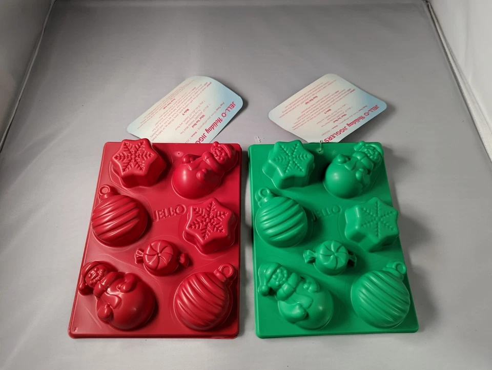 Jell-O Jigglers Рождественская Форма НОВАЯ Большой набор из 2 Снеговика, Снежинки, Орнамента - Изображение 3 из 4