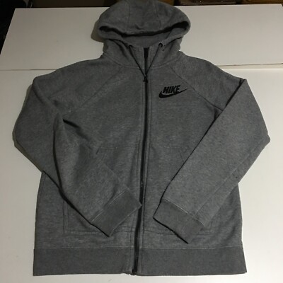 Nike Sportswear Rally Womens XS Full Zip Hoodie Sweatshirt Gray