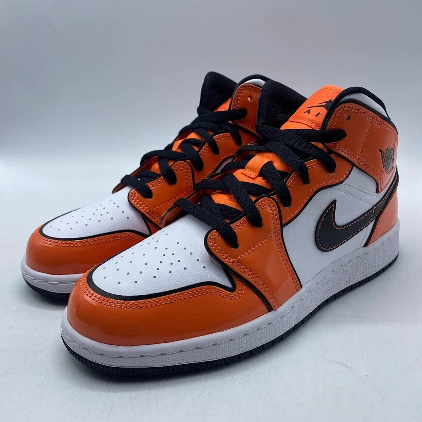 Nike Air Jordan 1 Mid Turf Orange Athletic Shoe BQ6931-802 Youth 7Y NEW