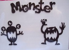 Iron-On Applique Monsters, NEW