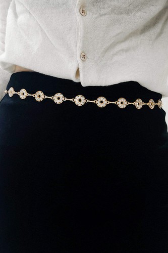 Rhinestone Decor Zinc Alloy Belt - Picture 3 of 7