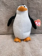 Ty Beanie Baby ❤️ SKIPPER The Madagascar Penguin 7" New MWMT's