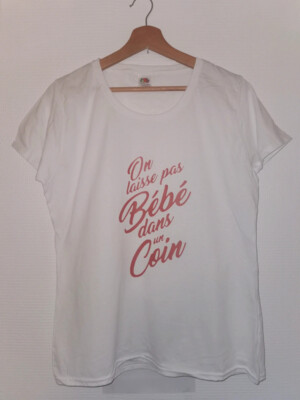 Weißes T-Shirt Man lässt kein Baby in einer Ecke Dirty Dancing Patrick Swayze XS