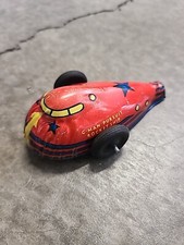 Vintage Tin G-Man Rocket Car Space Rocketship Friction Toy