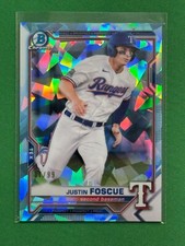 2021 Bowman Sapphire Edition Justin Foscue #BCP-41 Chrome Prospects Aqua /99