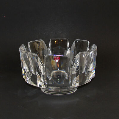 Lars Hellsten Corona Bowl Orrefors 19cm 1980s Sweden