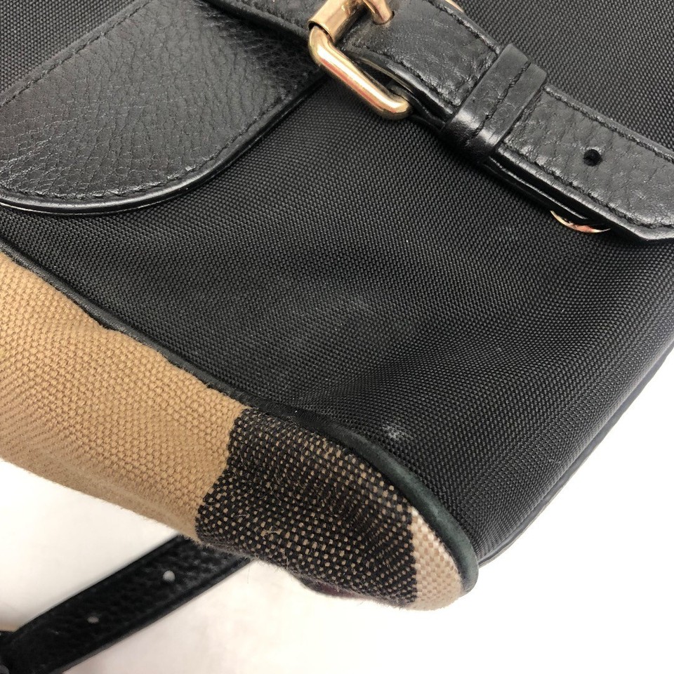 Burberry Baby Changing Nappy Bag Black Red House Check Side Shoulder