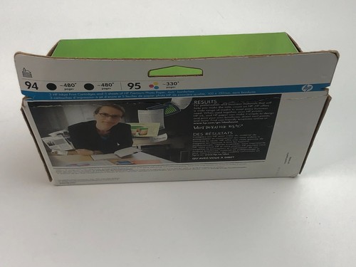HP 94 Black + 95 Tri-Color Ink Cartridges Combo Pack Genuine Sealed Exp 11/2010 - Picture 2 of 5