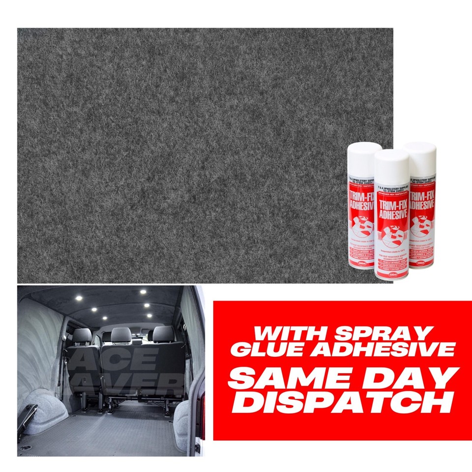 Anthracite Van Lining Carpet 4 Way Stretch Camper Conversion Trim - 0.5 - View #9