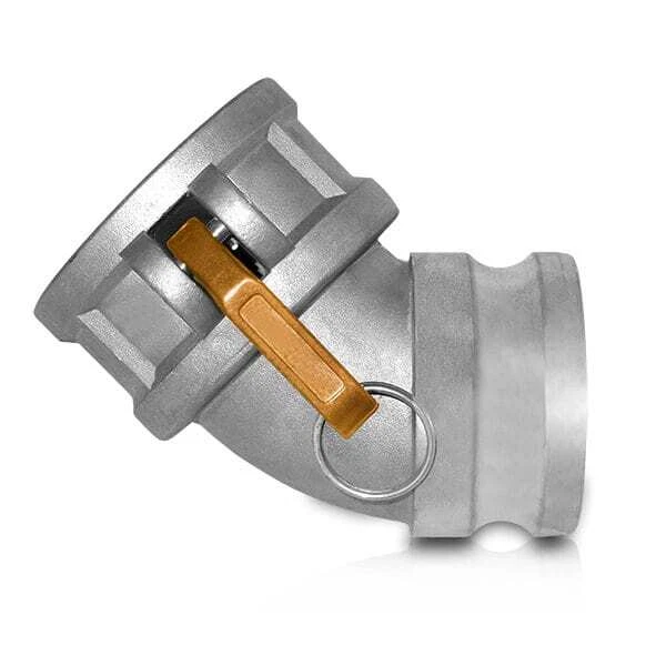 Gloxco Aluminum Type DA Cam and Groove Hose Fitting, 45 Degree Elbow, 4? Fema...