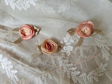 1 Antique 1920s All SILK Ribbonwork w Green R...